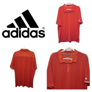 Adidas Men's Climachill Striped Polo Shirt, Size 2XL - Excellent Condition